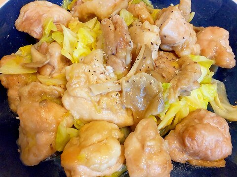 鶏肉とキャベツの塩ガーリック炒め【ご飯が進む】